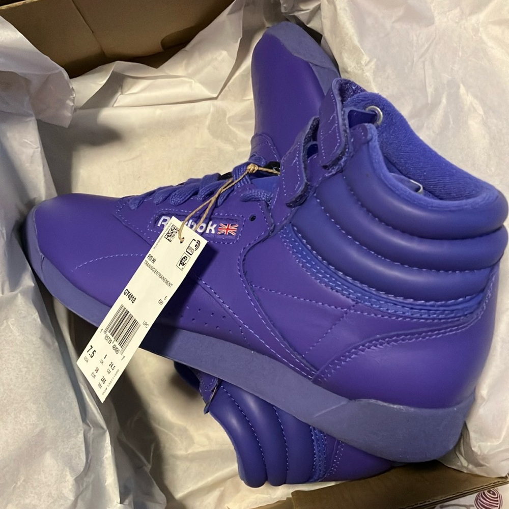 Brand new in box Reebok Freestyle 7.5 purple